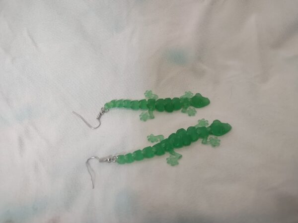 Articulating Gecko Earrings