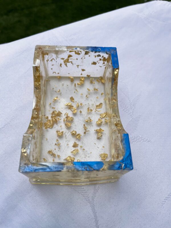 Square Coaster Holder - Sapphire Bliss