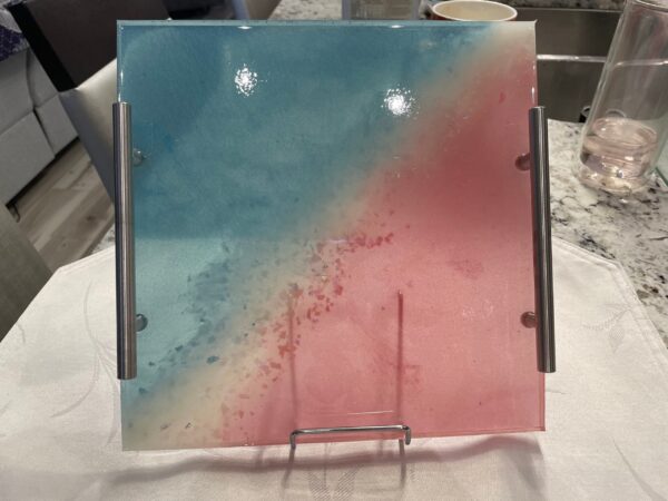 Square Tray/Charcuterie Board - Ocean Sunset