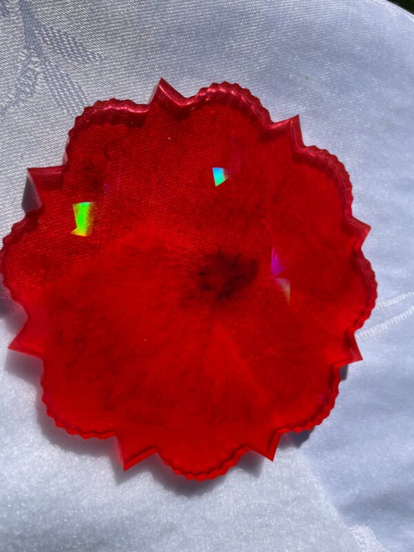 Holographic Coasters - Crimson Prism