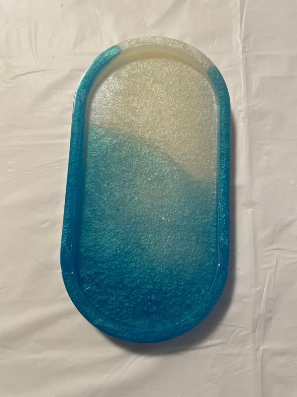 Oval Trinket Tray - Pearl Wave