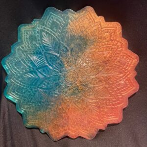 Trivet/Wall Decor - Copper Blue Radiance