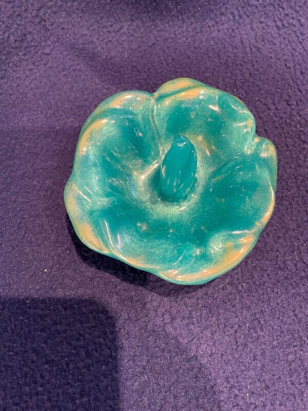 Turquoise Bloom Ring Holder - Image 2