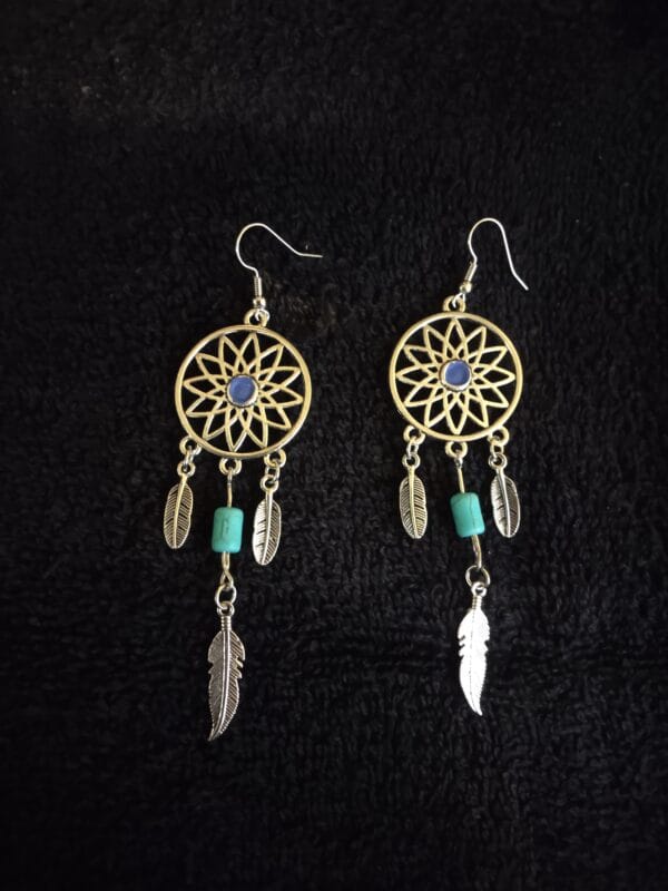 Azure Feather Harmony Earrings